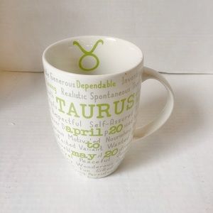 Taurus Zodiac Script Oversized Mug